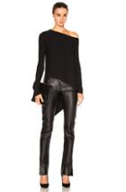 Rosetta Getty One Shoulder Spiral T-shirt In Black