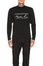 Martine Rose Classic Long Sleeve Tee In Black