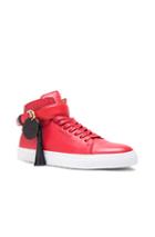 Buscemi 100mm Tassel Leather Sneakers In Red