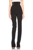 David Koma High Waisted Zip Detail Trousers In Black