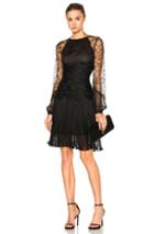 Oscar De La Renta Lace Dress In Black