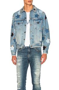 Faith Connexion Bleach Denim Jacket In Blue