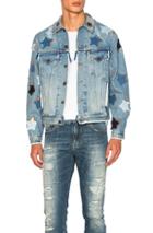 Faith Connexion Bleach Denim Jacket In Blue