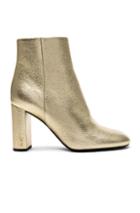 Saint Laurent Leather Loulou Boots In Metallics