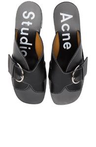 Acne Studios Leather Vikki Heels In Black