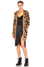 R13 Grunge Cardigan In Neutrals,animal Print