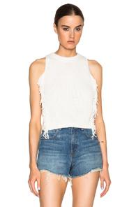 3.1 Phillip Lim Fringe Crop Top In White