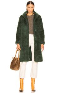 Sies Marjan Ripley Raglan Coat In Green