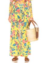 We Are Leone Luke Trousers In Floral,pink,yellow