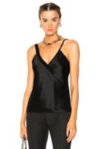 T By Alexander Wang Wrap Front Tank Top In Black