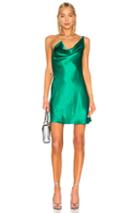 Cushnie For Fwrd Asymmetrical Strap Mini Dress In Green