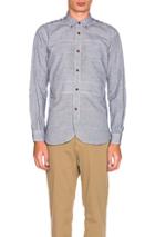 Junya Watanabe Houndstooth Shirt In Blue,checkered & Plaid