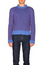 Calvin Klein 205w39nyc Bi-color Crew Neck Sweater In Blue