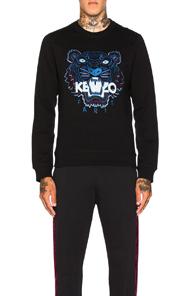 Kenzo Tiger Embroidered Sweatshirt In Black