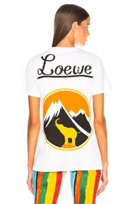 Loewe Mount & Elephant T Shirt In White