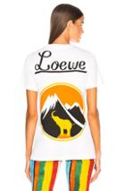 Loewe Mount & Elephant T Shirt In White