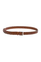 Etro Donna Braided Belt In Brown