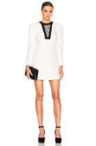 Giambattista Valli Crepe Piping Dress In White