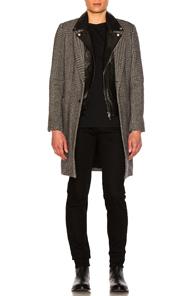 Amiri Herringbone Coat In Gray