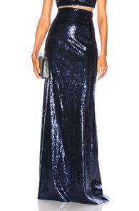 Dundas Sequin Maxi Skirt In Blue