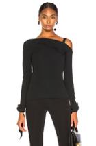 Roland Mouret Russell Stretch Viscose Top In Black