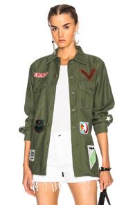 Icons Patched Fatigue Top In Green