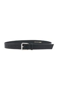Comme Des Garcons Shirt Cowhide Plain 35mm Belt In Black