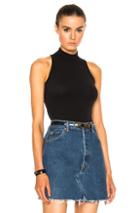 Enza Costa Mock Neck Tank Top In Black