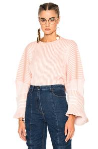 Y Project Oversized Sweater In Orange,stripes,white