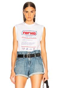 Fiorucci Boxy Label Tank In White