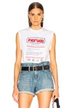 Fiorucci Boxy Label Tank In White