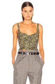 Rachel Comey Cleft Top In Animal Print,black,yellow