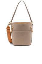 Chloe Small Roy Calfskin Bucket Bag In Gray
