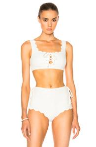 Marysia Swim Palm Springs Tie Bikini Top In White