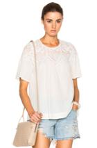 Sea Embroidered Top In Neutrals