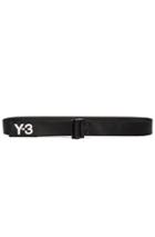 Y-3 Yohji Yamamoto Logo Belt In Black