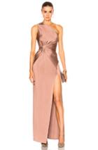Cushnie Et Ochs Gloss Jersey Gown In Brown,neutrals