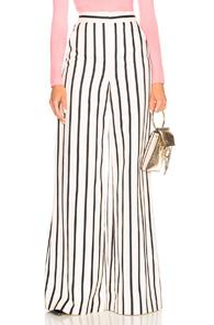 Veronica Beard Xena Pant In Black,neutrals,stripes