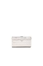Edie Parker Rebekah Croc Clutch In Metallics,animal Print