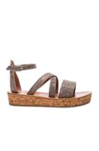 K Jacques Leather Thoronet Sandals In Gray,animal Print
