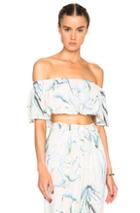 Mara Hoffman Aloe Crop Top In Pink,abstract