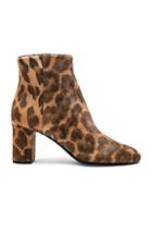 Saint Laurent Pony Hair Loulou Pin Boots In Brown,animal Print