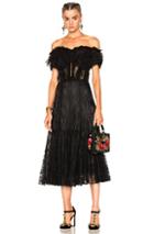 Dolce & Gabbana Off Shoulder Lace Dress In Black