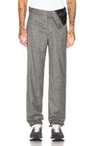 Y Project Asymmetric Waist Trouser In Gray,plaid