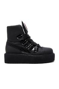 Fenty By Puma Leather Sneaker Boots In Black