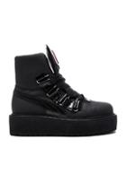 Fenty By Puma Leather Sneaker Boots In Black