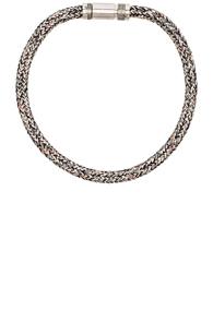 Acne Studios Rope Jack Choker Necklace In Black,abstract