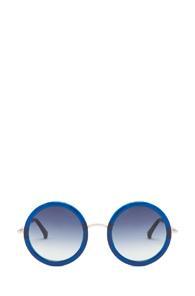 The Row Circle Sunglasses In Blue