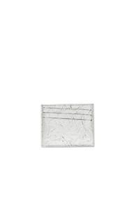 Maison Margiela Shiny Leather Cardholder In Gray,metallics