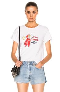 Re/done Little Devil Graphic Tee In White